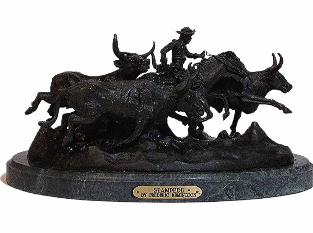 Frederic Remington bronze sculpture | Stampede (Restrike)