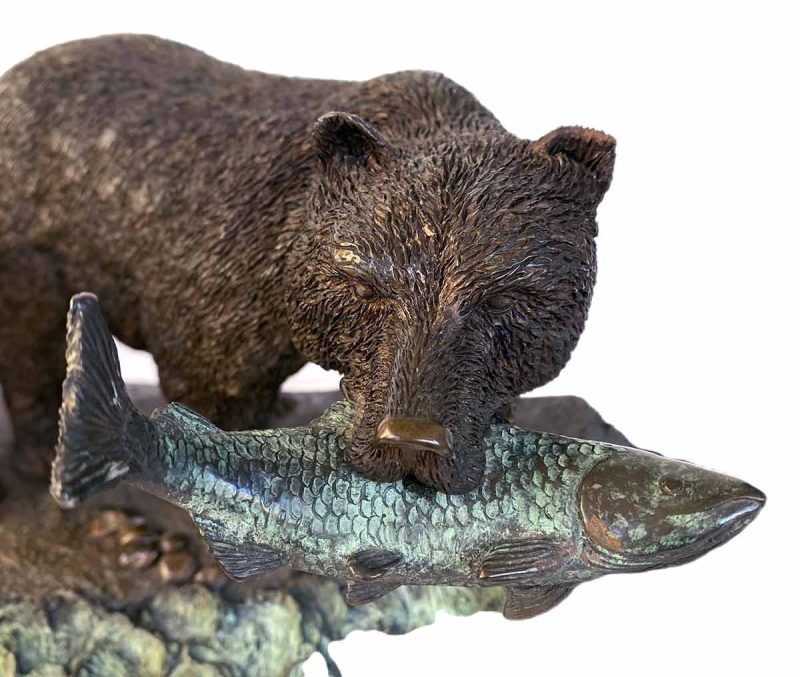 limited edition bronze bear sculpture Bear Family Dinner (TTB) by noted sculptor Phil Vanderlei
