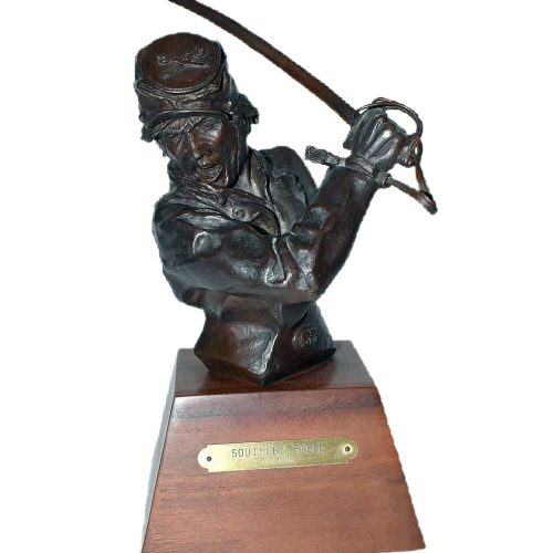 Historical limited edition Civil War bronze sculpture Southern Steel by James Muir