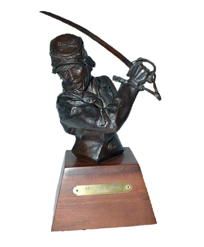 Historical limited edition Civil War bronze sculpture Southern Steel by James Muir