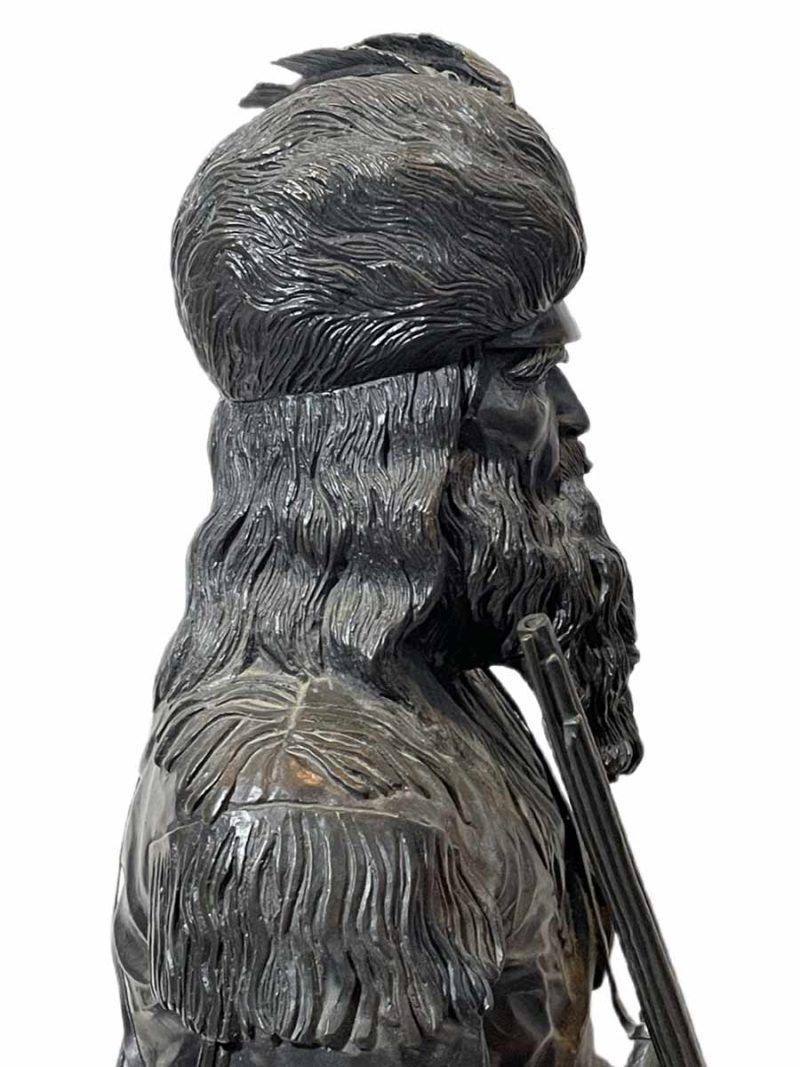 limited edition bronze sculpture titled the Mountain Man by noted sculptor-artist George Kosanovich
