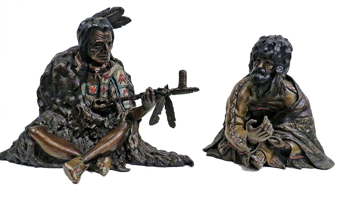 RARE NATIVE American WOOD CARVING Danny James CARVED Sculpture Totem  Fisherman
