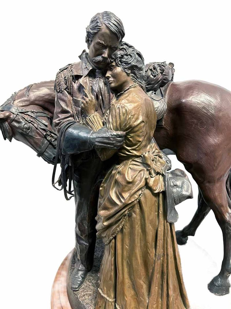 "The Last Embrace" a limitred edition bronze sculpture Allegory of the precious state of life by noted allegorical sculptor James Muir