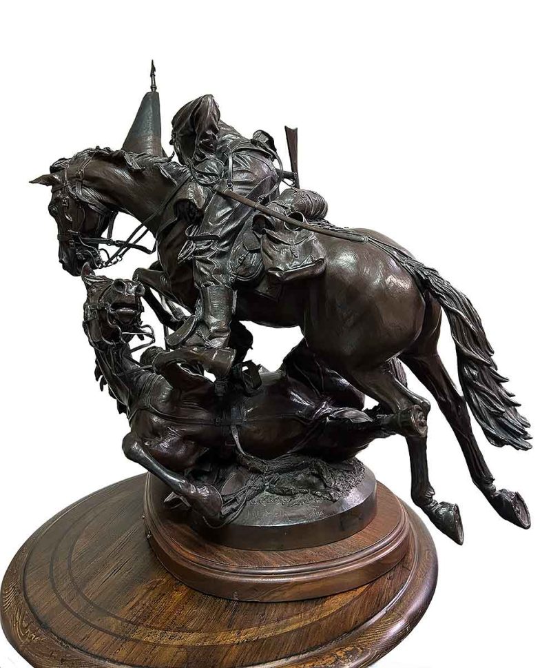 "Saving the Flag" a limited edition bronze sculpture of the Union cavalry charge during the American "Civil War" by James Muir