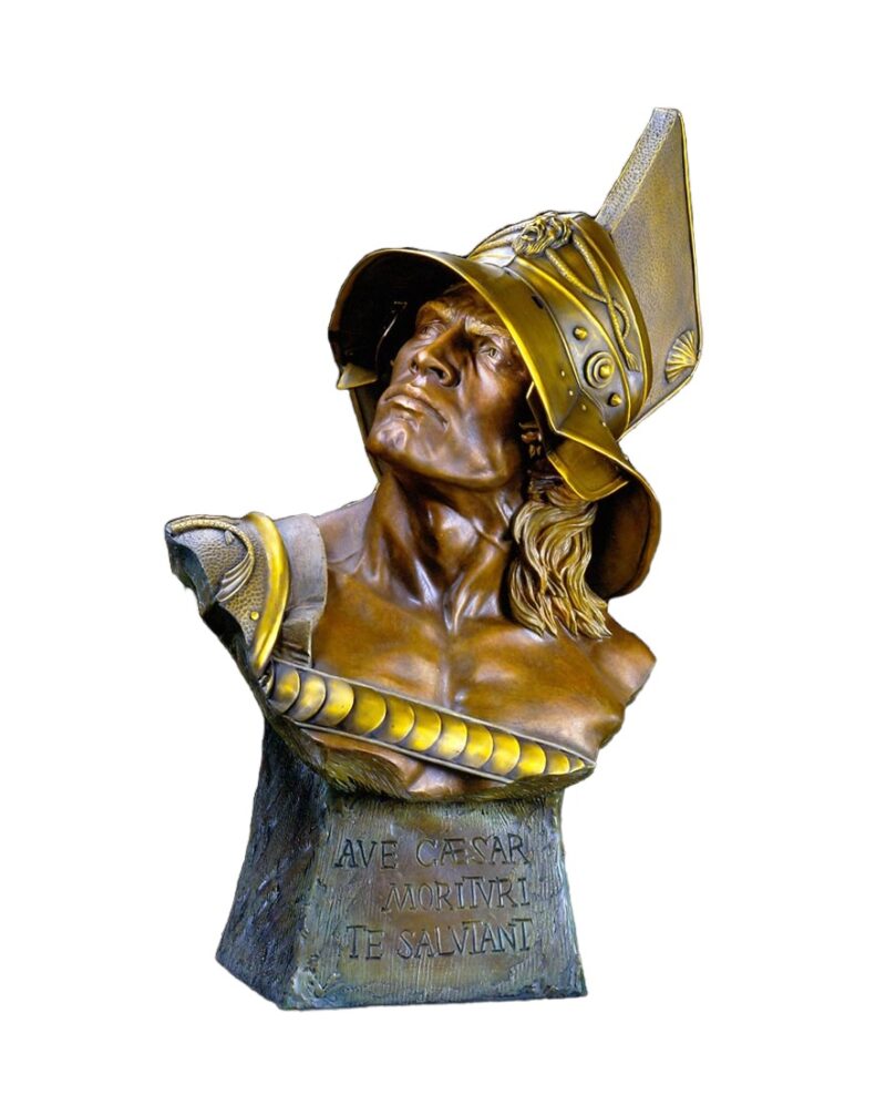 Gladiator I Ave Caesar a bronze by James Muir
