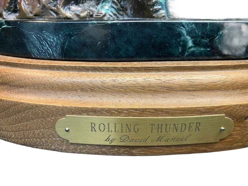 Rolling Thunder - Chief Joseph a bronze sculpture by David Manuel