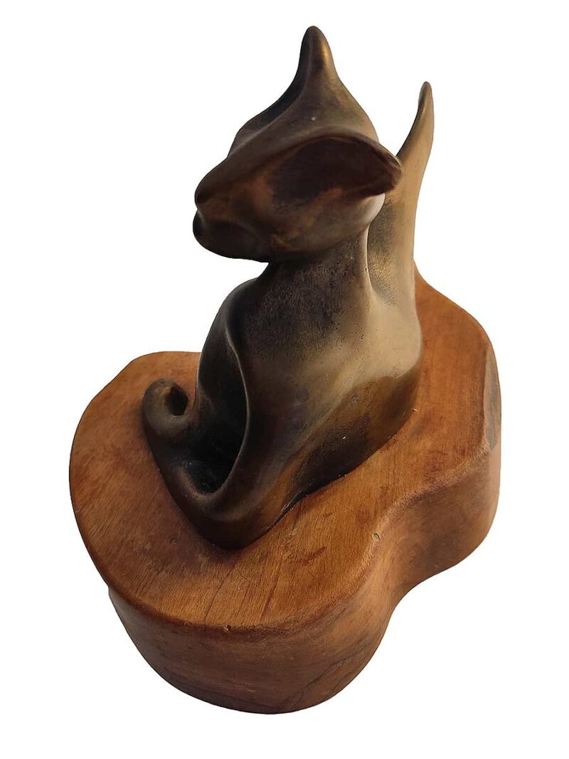 A Colin Webster Watson sculpture titled "The Cat with a Ball" - a rare and unique bronze sculpture by the renouned New Zealand sculptor-artist Colin Webster Watson.