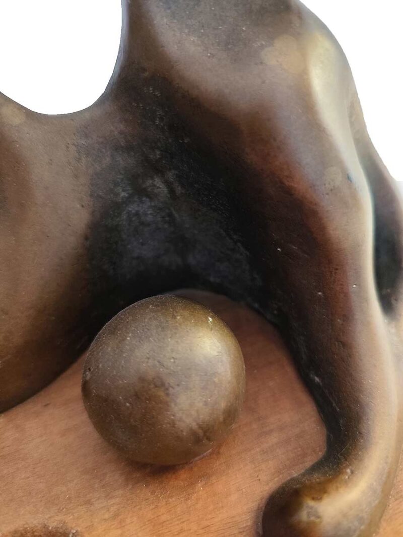 A Colin Webster Watson sculpture titled "The Cat with a Ball" - a rare and unique bronze sculpture by the renouned New Zealand sculptor-artist Colin Webster Watson.