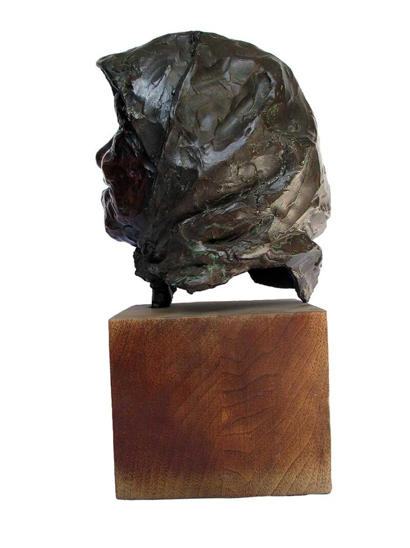 A bronze sculpture bust titled "Crow Matriarch" by noted sculptor-artist Glenna Goodacre one of 10 pieces in this limited edition. This is edition No. 8 availalber now on Sculpture Collector.com where unique and creative sculpture is bought, sold, and brokered in a secure and private manner globally.