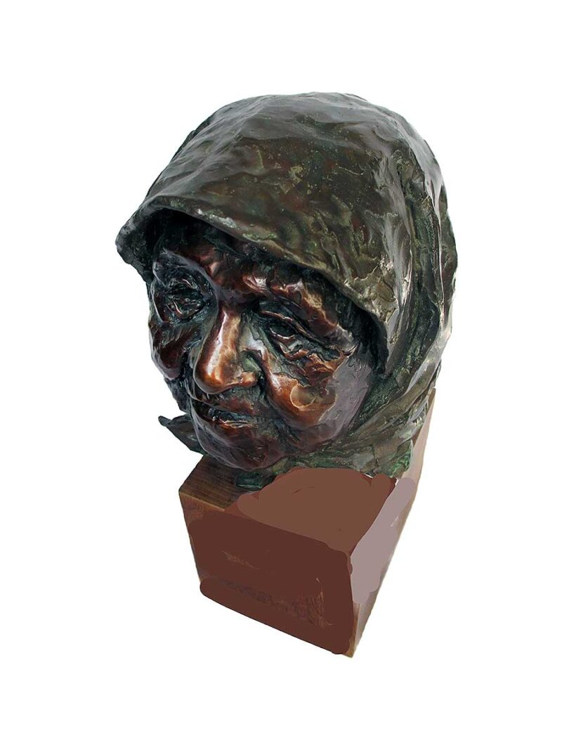 A bronze sculpture bust titled "Crow Matriarch" by noted sculptor-artist Glenna Goodacre one of 10 pieces in this limited edition. This is edition No. 8 availalber now on Sculpture Collector.com where unique and creative sculpture is bought, sold, and brokered in a secure and private manner globally.