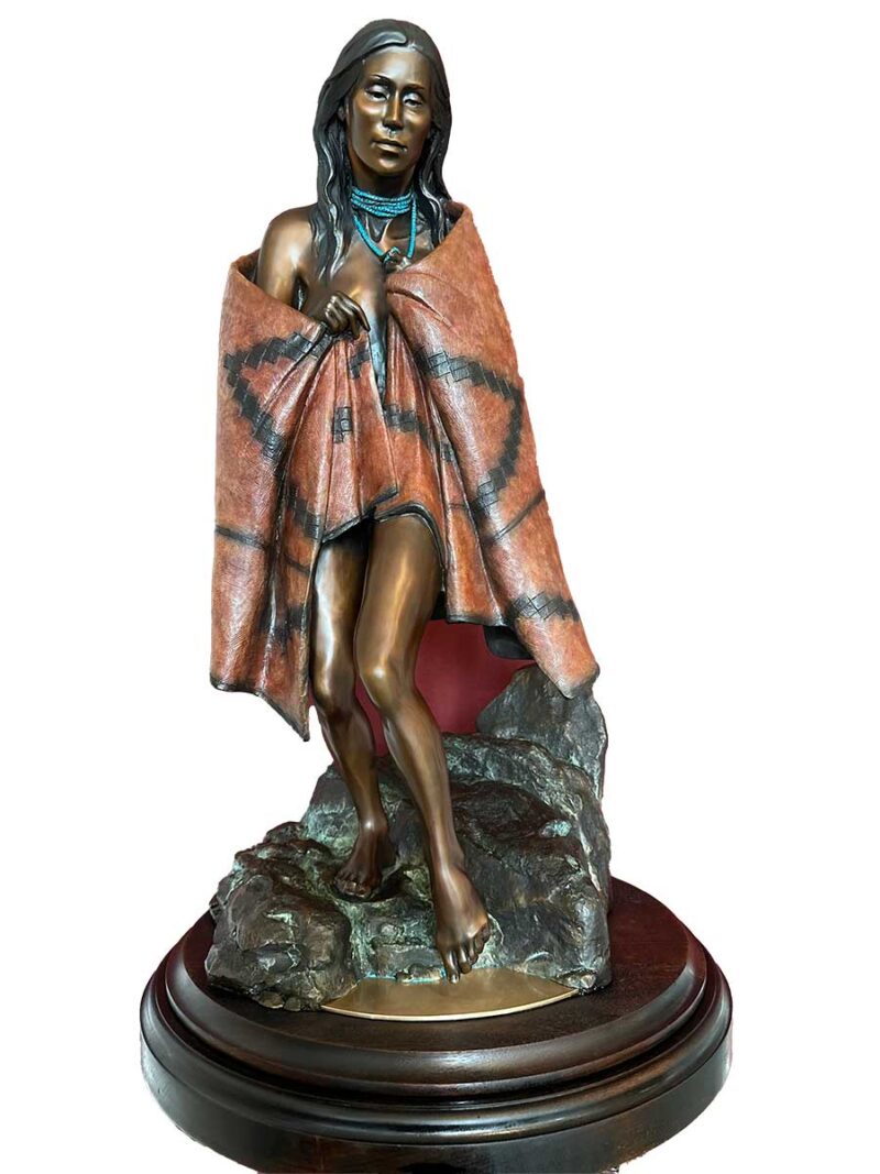 A bronze sculpture maquette titled "Virgin Spring" by noted sculptor-artist Star Liana York a limited edition of 35