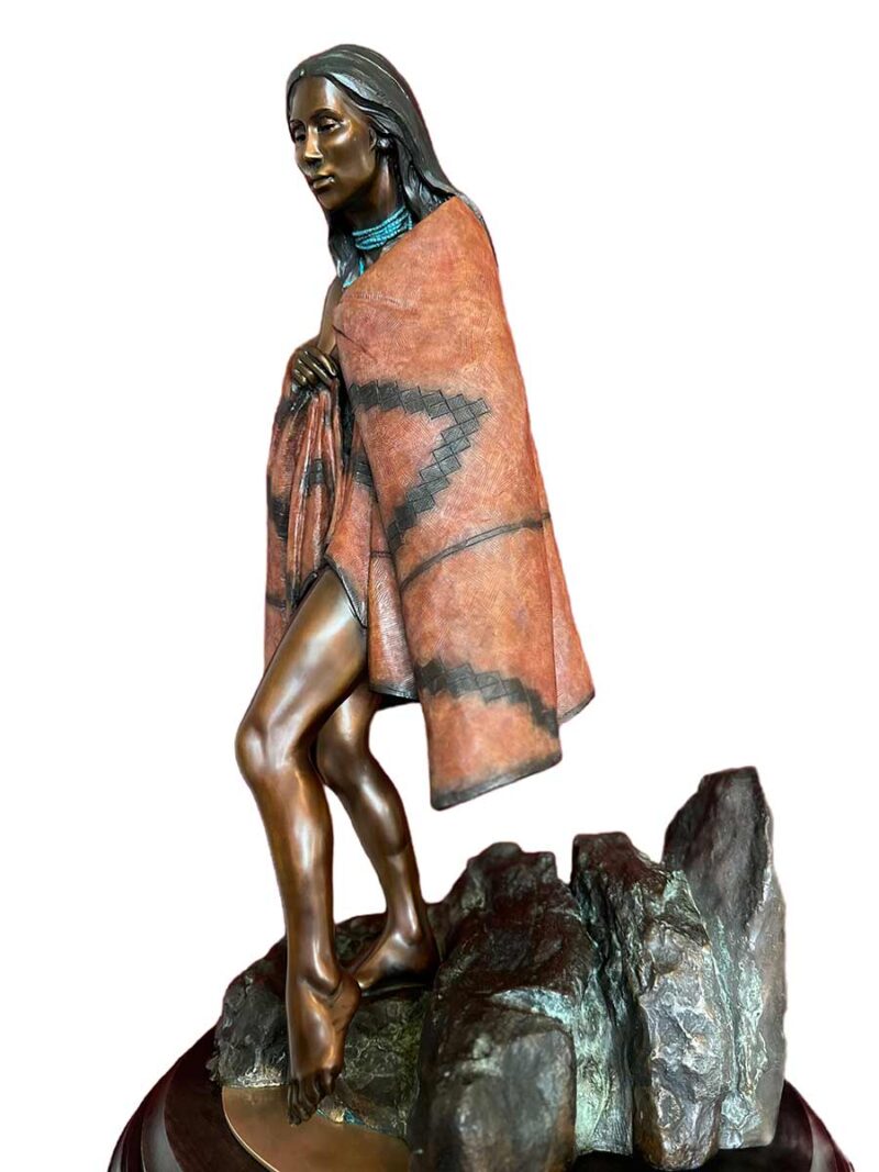 A bronze sculpture maquette titled "Virgin Spring" by noted sculptor-artist Star Liana York a limited edition of 35