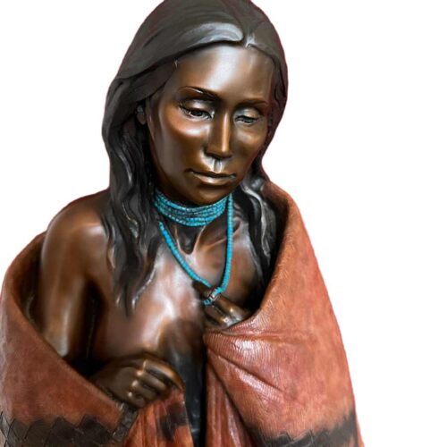 A bronze sculpture maquette titled "Virgin Spring" by noted sculptor-artist Star Liana York a limited edition of 35