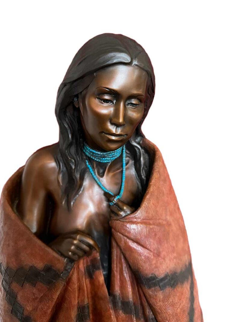 A bronze sculpture maquette titled "Virgin Spring" by noted sculptor-artist Star Liana York a limited edition of 35