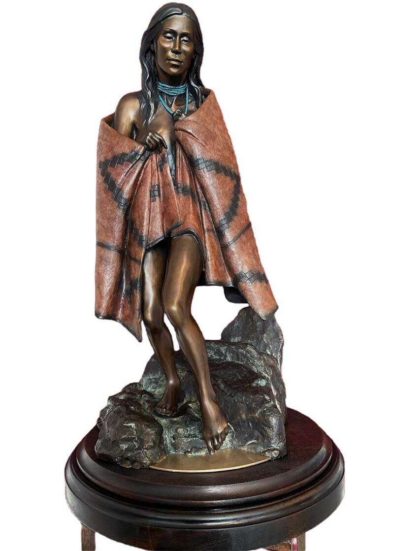 A bronze sculpture maquette titled "Virgin Spring" by noted sculptor-artist Star Liana York a limited edition of 35