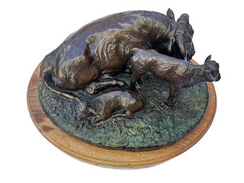 A bronze sculpture maquette titled "Virgin Spring" by noted sculptor-artist Star Liana York a limited edition of 35.