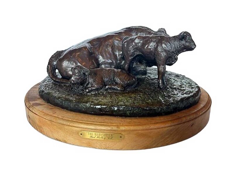 A bronze sculpture maquette titled "Virgin Spring" by noted sculptor-artist Star Liana York a limited edition of 35.