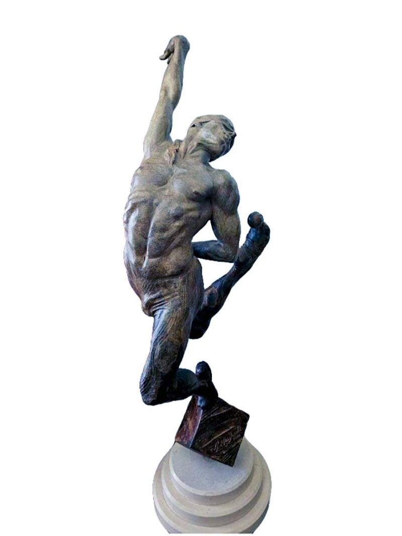 Leap of Faith 1/3 life-size a fine limited edition bronze figurative sculpture by noted sculptor-artist Richard MacDonald. Limited Edition in excellent condition available now from SculptureCollector.com