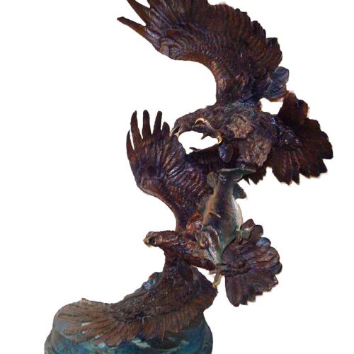 A nicely created bronze Eagle sculpture titled Survival II by noted Sculptor-Artist of Eagles Ed Chope. Available now on SculptureCollector.com a great place to purchase creative and unqiue sculpture for over 30 years globally.