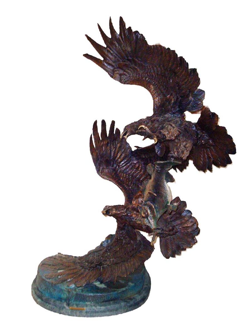 A nicely created bronze Eagle sculpture titled Survival II by noted Sculptor-Artist of Eagles Ed Chope. Available now on SculptureCollector.com a great place to purchase creative and unqiue sculpture for over 30 years globally.