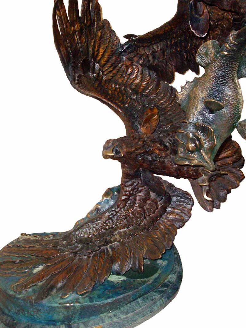 A nicely created bronze Eagle sculpture titled Survival II by noted Sculptor-Artist of Eagles Ed Chope. Available now on SculptureCollector.com a great place to purchase creative and unqiue sculpture for over 30 years globally.