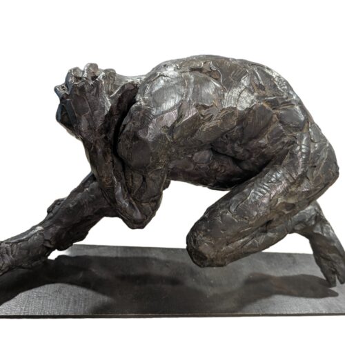 A figurative male bronze sculpture titled "Male Trans-figure Maquette XVI" equisitly done by artist- sculptor Dylan Lewis. This sculpture is available now from SculptureCollector.com offering fine and creative sculpture to the world.