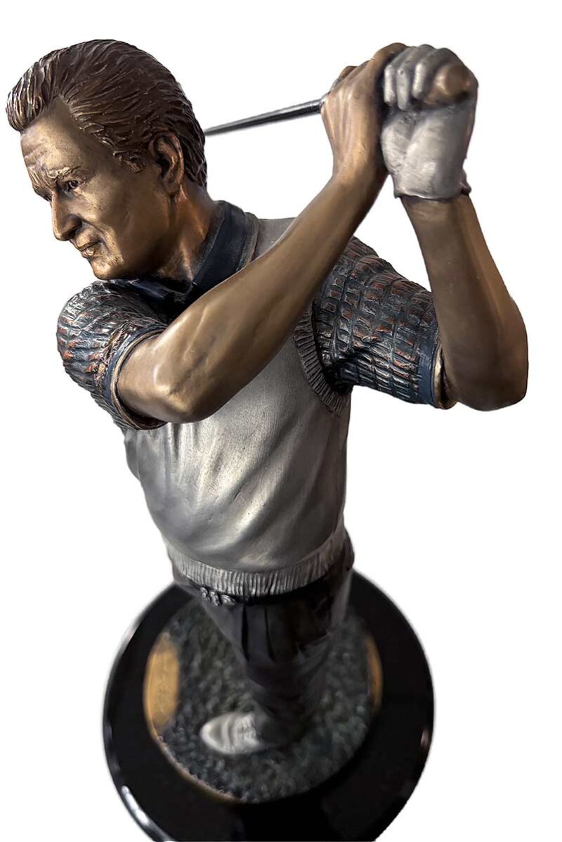 Limited Edition Bronze of golfer Raymond Floyd with signature by Legends. Available now from SculptureCollector.com where for 30+ years unique and creative Sculpture is purchased in a safe and secure maner glogbally.