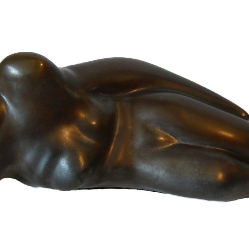 "Woman of Substance" a limitted Edition bronze torso sculpture of a reclining woman by noted sculptor Sharon Spencer. Available through SculptureCollector.com where unique and creativbe sculpture of all most all types is both purchased and sold in a secure and private manner globally