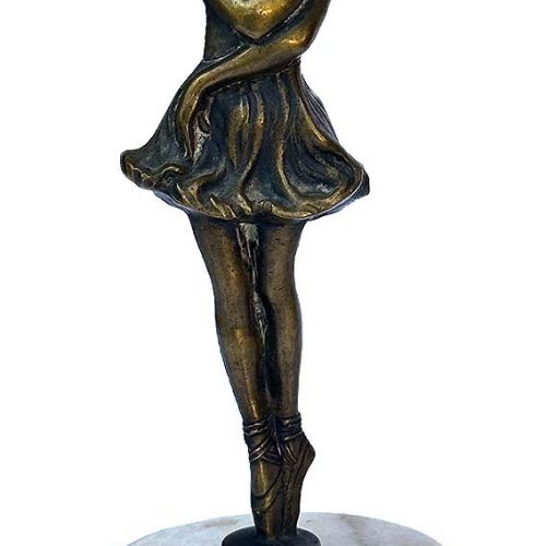 A nice Bronze Art Deco 1900-1940 (ttb) Sculpture of Woman Ballerina Dancer. The Artist is Unknown. Good condition, an affordable bronze sculpture of the Dance. Available now on SculptureCollector.com, the premier platform for purchasing or reselling creative sculptures securely and privately.
