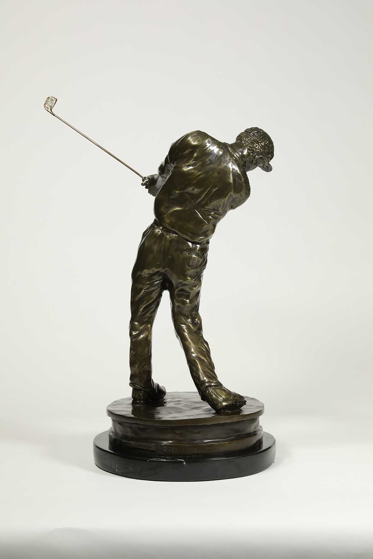 "On In Two" for the Golfer, a bronze golf sculpture by noted Sculptor-Artist Laran Ghiglieri. A very nice limited edition golf sculpture "On In Two". Available now on SculptureCollector.com, the premier platform for purchasing or reselling creative sculptures securely and privately.