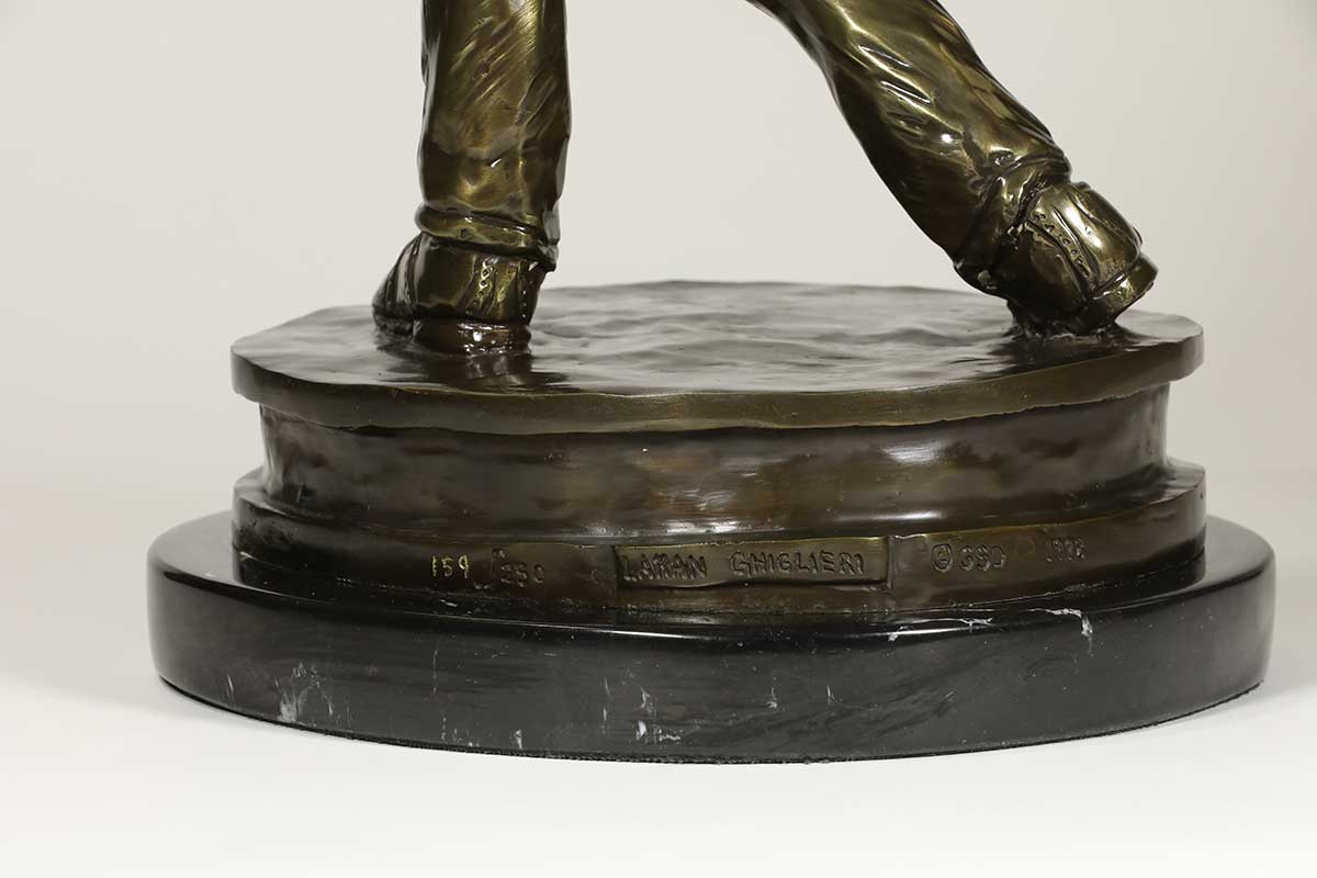 "On In Two" for the Golfer, a bronze golf sculpture by noted Sculptor-Artist Laran Ghiglieri. A very nice limited edition golf sculpture "On In Two". Available now on SculptureCollector.com, the premier platform for purchasing or reselling creative sculptures securely and privately.