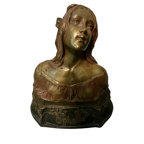 "Ophelia" an Art Nouveau sculpture" a bronze fogurative sculpture by noted French Sculptor-Artist Leopold Pierre Antoine Savine. A very nice Art Nouveau style sculpture. Available now on SculptureCollector.com, the premier platform for purchasing or reselling creative sculptures securely and privately.