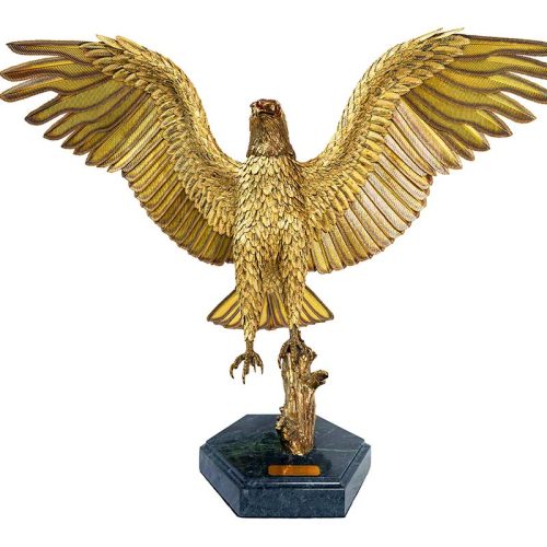 bronze eagle sculpture "Wind Swept", by noted sculptor-artist Robert Signorella, is now available from SculptureCollector.com