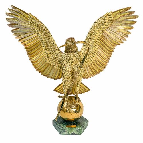 beautifully crafted brass eagle sculpture "World Champion", by noted sculptor-artist Robert Signorella, is now available from SculptureCollector.com, where fine sculptures are purchased and sold securely and privately worldwide.