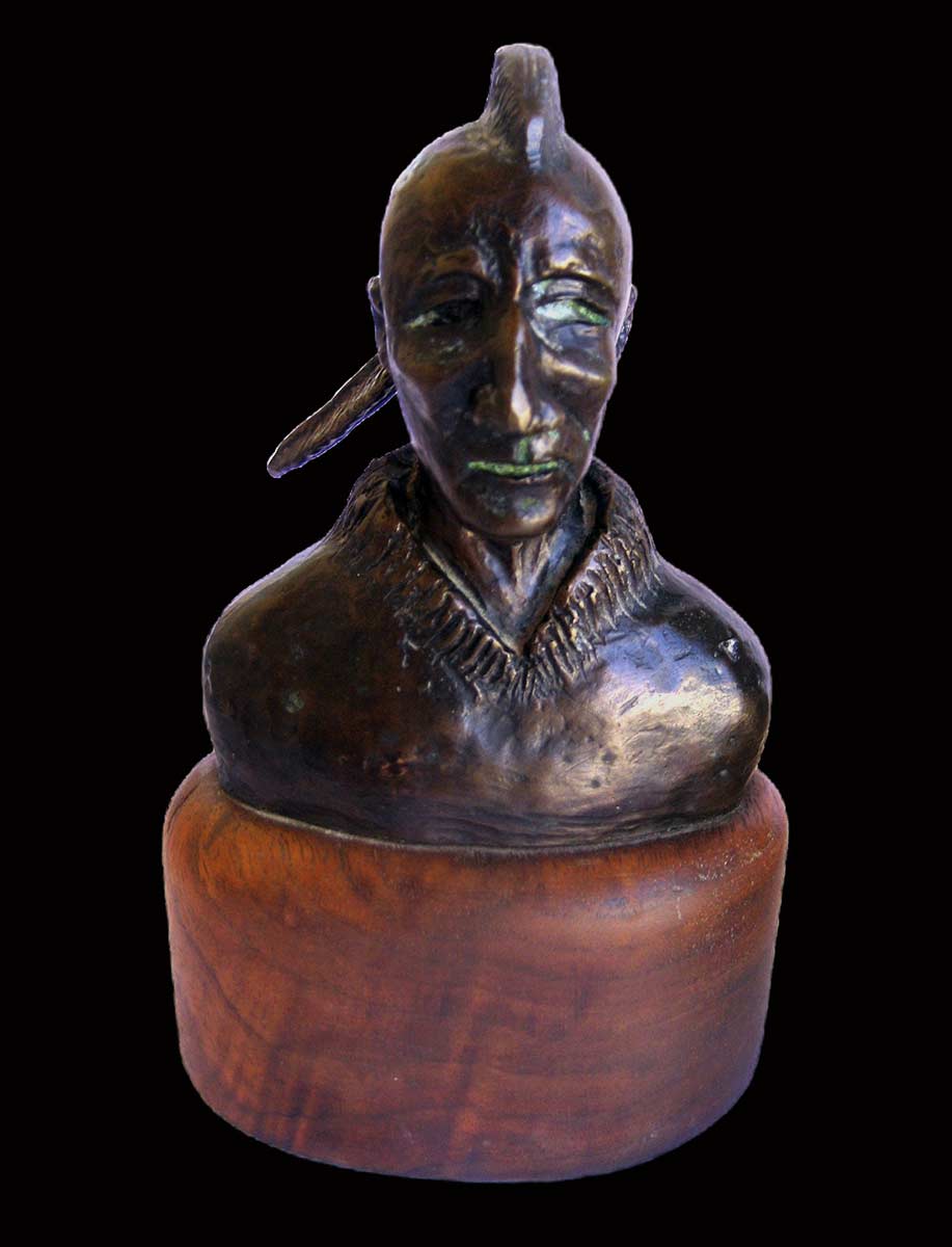 Limited edition bronze bust from Aug 14, 1978 titled "Scout" (ttb). Well defined facial features, a meaningful sculpture by the noted sculptor-artist "Jim McCartin". Available now on SculptureCollector.com, the premier platform for purchasing or reselling creative sculptures securely and privately.