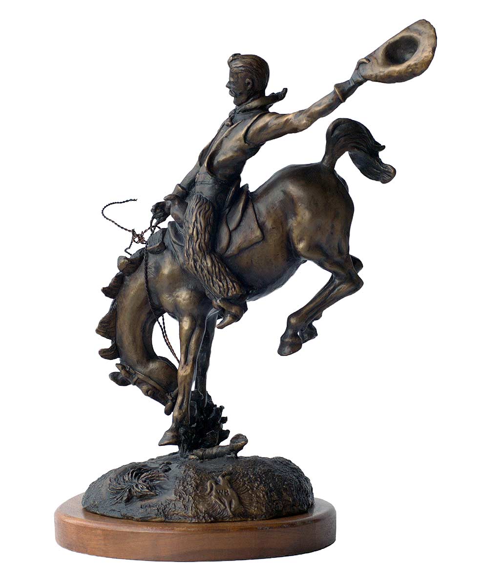 R. Rousu bronze sculpture | Bronco Rider (ttb)