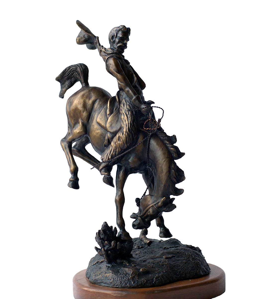R. Rousu bronze sculpture | Bronco Rider (ttb)