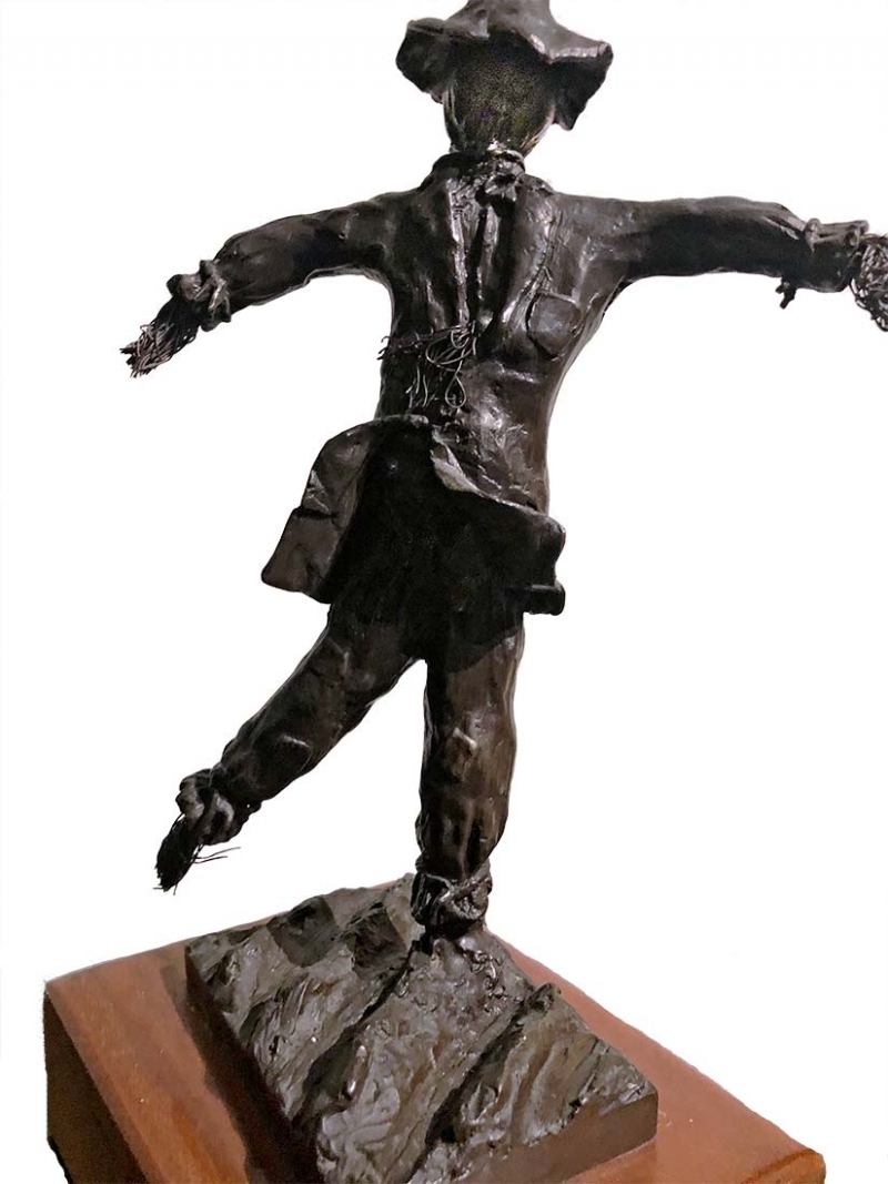 Robert H. Duffie - Scarecrow bronze sculpture