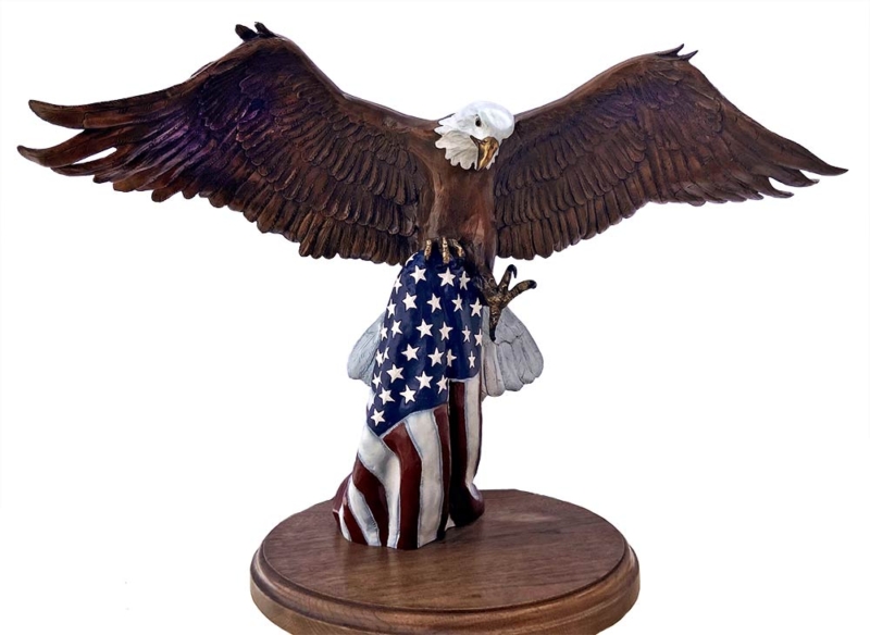 The Color Guard Bronze Eagle Sculpture by David Anderson - The Color Guard