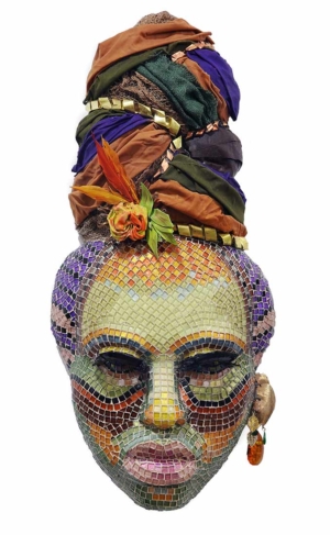 Yemaya - a Gail Glikmann mixed-media & mosaic sculpture