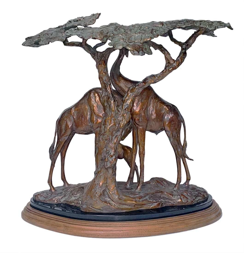 Tree Shapers Kent Ullberg limited edition bronze Giraffe sculpture Tree shapers